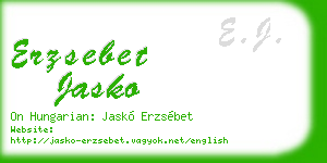 erzsebet jasko business card